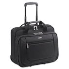 SOLO Rolling Laptop Case, Polyester, 17 x 10 x 15, Black USLPT1364