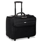 SOLO Rolling Laptop/Catalog Case, Ballistic Poly, 18-3/4 x 9 x 15-1/2, Black USLB1514