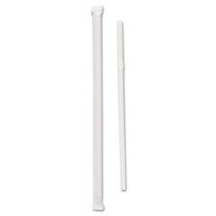 SOLO Wrapped Jumbo Flexible Straws, Polypropylene, 7-5/8" Long, White, 400 Straws/Pk SLO875WX2050PK