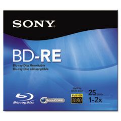 Sony BD-RE Rewritable Disc, 25GB, 2x SONBNE25RH