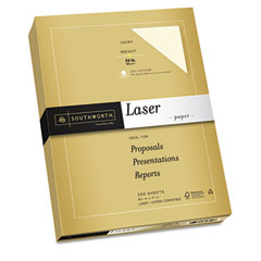 Southworth 25% Cotton Premium Laser Paper, White 97, 32 lb., Smooth, 8-1/2 x 11, 300/Pack SOU348C