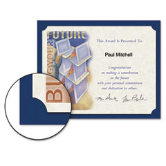 Southworth Certificate Holder, 12 x 9-1/2, Navy, Linen, 105 lbs., 10/Pack SOUPF8
