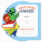 Southworth Motivations Bookworm Certificate Award Kit and Holder, 8.5 X 5.5, 10/pk SOUMAK2
