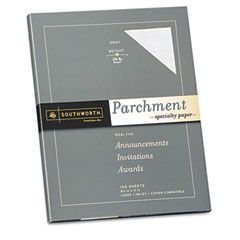 Southworth Parchment Specialty Paper, 24 lbs., 8-1/2 x 11, Gray, 100/Pack SOUP974CK