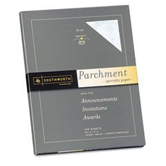 Southworth Parchment Specialty Paper, Blue, 24 lbs., 8-1/2 x 11, 100/Pack SOUP964CK
