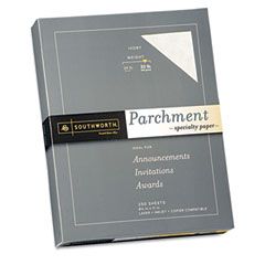 Southworth Parchment Specialty Paper, Ivory, 32 lbs., 8-1/2 x 11, 250/Box SOUJ988C