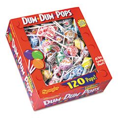 Spangler Dum-Dum-Pops, Assorted Flavors, Individually Wrapped, 120-Count Box SPA66