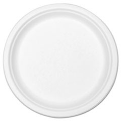 Stalk Market Compostable Tableware, 10" Plate, White, 300/Carton STMP005R