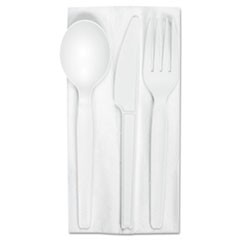 Stalk Market Jaya Compostable Cutlery Kit, 6" Length, Pearl, 250 Sets per Carton STMCPLA005