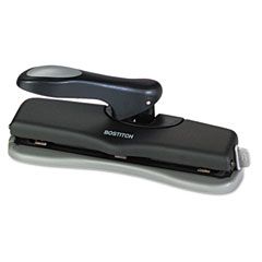 Stanley Bostitch 20-Sheet Desktop Two- and Three-Hole Adjustable Punch, 9/32 Diameter Hole, Black BOSHPK3ADJ