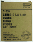 Stanley Bostitch 3/8"" (10mm) Staples 1/2"" Crown