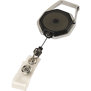 Staples Carabiner Name Badge Reel Clips, Smoke 2/Pk by Staples