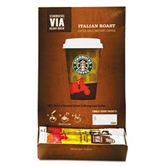 Starbucks VIA Ready Brew Coffee, 3/25 oz, Italian Roast, 50/Box SBK11008130