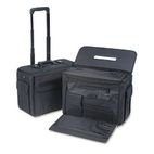 STEBCO Rolling Catalog/Computer Case, Nylon, 18 x 8 x 13, Black STB261710BLK