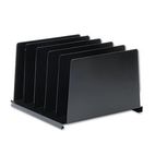 STEELMASTER by MMF Industries Angled Vertical Organizer, Five Sections, Steel, 14 1/2 x 9 7/8 x 8 3/4, Black MMF2645VABK