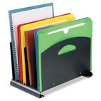 STEELMASTER by MMF Industries Contemporary Organizer w/Handle, 4 Sections, Steel, 7 1/4 x 12 x 7 1/2, Granite MMF2644510A3