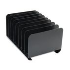 STEELMASTER by MMF Industries Desktop Vertical Organizer, Eight Sections, Steel, 15 x 11 x 8 1/8, Black MMF2648004