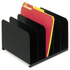 STEELMASTER by MMF Industries Desktop Vertical Organizer, Five Sections, Steel, 12 x 11 x 8 1/8, Black MMF2645004