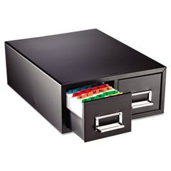 STEELMASTER by MMF Industries Drawer Card Cabinet Holds 3,000 5 x 8 cards, 18 2/5" x 16" x 7 1/4" MMF263F5816DBLA