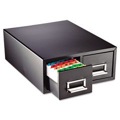 STEELMASTER by MMF Industries Drawer Card Cabinet Holds 3000 6 x 9 Cards, 10 1/2 x 16 x 8 1/8 MMF263F6916DBLA