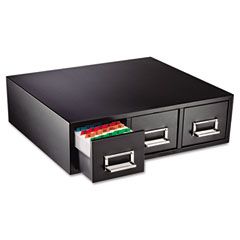 STEELMASTER by MMF Industries Drawer Card Cabinet Holds 4,500 3 x 5 cards, 19 7/8 x 18 1/8 x 7 MMF263F3516TBLA