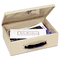 STEELMASTER by MMF Industries Heavy-Duty Steel Fire-Retardant Security Cash Box, Key Lock, Sand MMF221614003