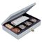 STEELMASTER by MMF Industries Heavy-Duty Steel Low-Profile Cash Box w/6 Compartments, Key Lock, Gray MMF221618001