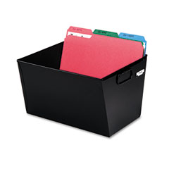 STEELMASTER by MMF Industries Posting Tub Storage Box, Letter, Steel, 12-1/8 x 11-3/8 x 7, Black MMF2061TBK