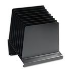 STEELMASTER by MMF Industries Slanted Vertical Organizer, Eight Sections, Steel, 11 x 9 1/4 x 12, Black MMF264808BK
