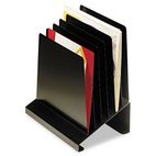 STEELMASTER by MMF Industries Slanted Vertical Organizer, Six Sections, Steel, 11 x 7 1/4 x 11 1/2, Black MMF264R806BK