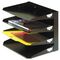 STEELMASTER by MMF Industries Steelmaster Multi-Tier Horizontal Letter Organizers, Four Tier, Steel, Black MMF264R4HBK