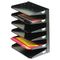 STEELMASTER by MMF Industries Steelmaster Multi-Tier Horizontal Letter Organizers, Six Tier, Steel, Black MMF2646HBK