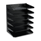 STEELMASTER by MMF Industries Steelmaster Multi-Tier Horizontal Letter Organizers, Six Tier, Steel, Black MMF2646HBK