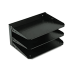 STEELMASTER by MMF Industries Steelmaster Multi-Tier Horizontal Letter Organizers, Three Tier, Steel, Black MMF2643004