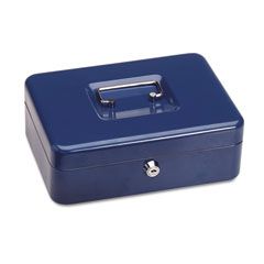 STEELMASTER by MMF Industries Steelmaster Personal Security Box, 9-3/4w x 7h x 3-1/2d, 2 Keys, Blue MMF221705008