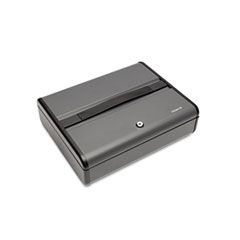 STEELMASTER by MMF Industries Steelmaster Security Case, Elite, 14-3/4w x 4-1/4h x 11-3/4d, Charcoal Gray MMF2217020G2