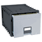 Storex Archive Drawer for Letter Files Storage Box, 18" Depth, Black/Gray STX61178U01C