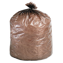 Stout EcoBag, Extra Heavy Duty, 39 gal, 1.1mil, 33 x 44, Brown, 40/Carton STOG3344B11