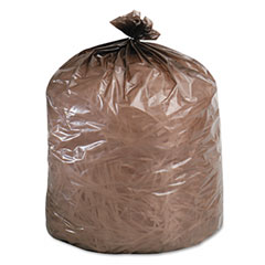 Stout EcoBag, Heavy Strength, 30 gal, .8mil, 30 x 36, Brown, 60/Carton STOG3036B80
