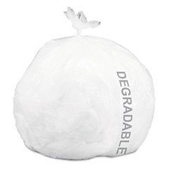 Stout EcoBag, Medium Strength, 13 gal, .7mil, 24 x 30, White, 120/Carton STOG2430W70