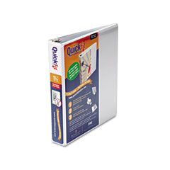 Stride Quick Fit D-Ring View Binder, 1-1/2" Capacity, White STW87020
