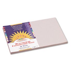 SunWorks Construction Paper, 58 lbs., 12 x 18, Gray, 50 Sheets/Pack PAC8807