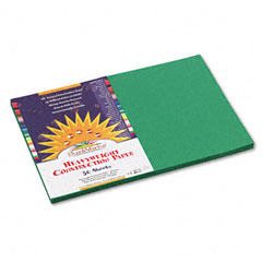 SunWorks Construction Paper, 58 lbs., 12 x 18, Holiday Green, 50 Sheets/Pack PAC8007