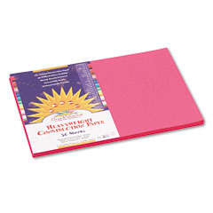 SunWorks Construction Paper, 58 lbs., 12 x 18, Hot Pink, 50 Sheets/Pack PAC9107
