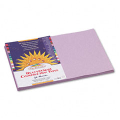 SunWorks Construction Paper, 58 lbs., 12 x 18, Lilac, 50 Sheets/Pack PAC7107
