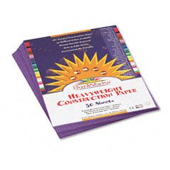 SunWorks Construction Paper, 58 lbs., 9 x 12, Violet, 50 Sheets/Pack PAC7203