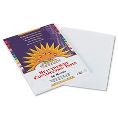 SunWorks Construction Paper, 58 lbs., 9 x 12, White, 50 Sheets/Pack PAC9203