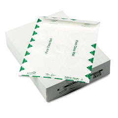 SURVIVOR White Leather Tyvek Mailer, First Class, 9 x 12, White, 100/Box QUAR3130
