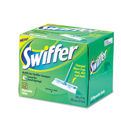 Swiffer Dry Refill System, Cloth, White, 32/Box PAG33407BX