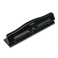 Swingline 11-Sheet Commercial Adjustable Three-Hole Punch, 9/32" Holes, Black SWI74020